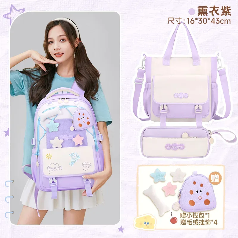 sac à dos scolaire tendance pour filles, sacs d'école pour adolescentes, sac à dos pour ordinateur portable, sac à dos de voyage décontracté, sac à livres, cartable pour enfants, imperméable