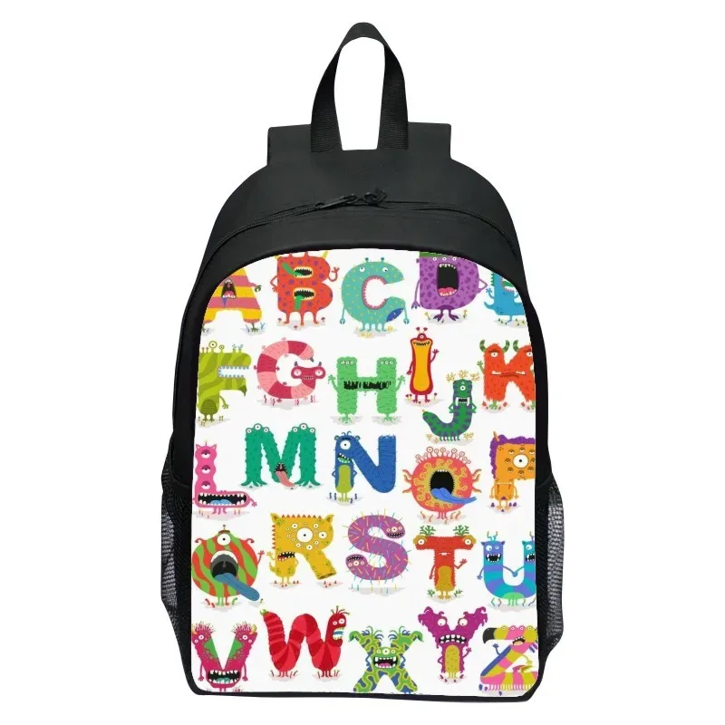 16 pouces sac à dos pour enfants alphabet lore alphabet légende école primaire sac à dos garçons et filles maternelle sac à dos