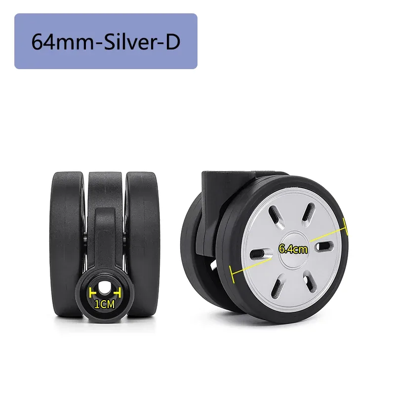 roues 50/60/64mm adaptées aux roues de valise rimowa, accessoires de bagages, pièces de rechange pour chariots, réparation de remplacement de roues