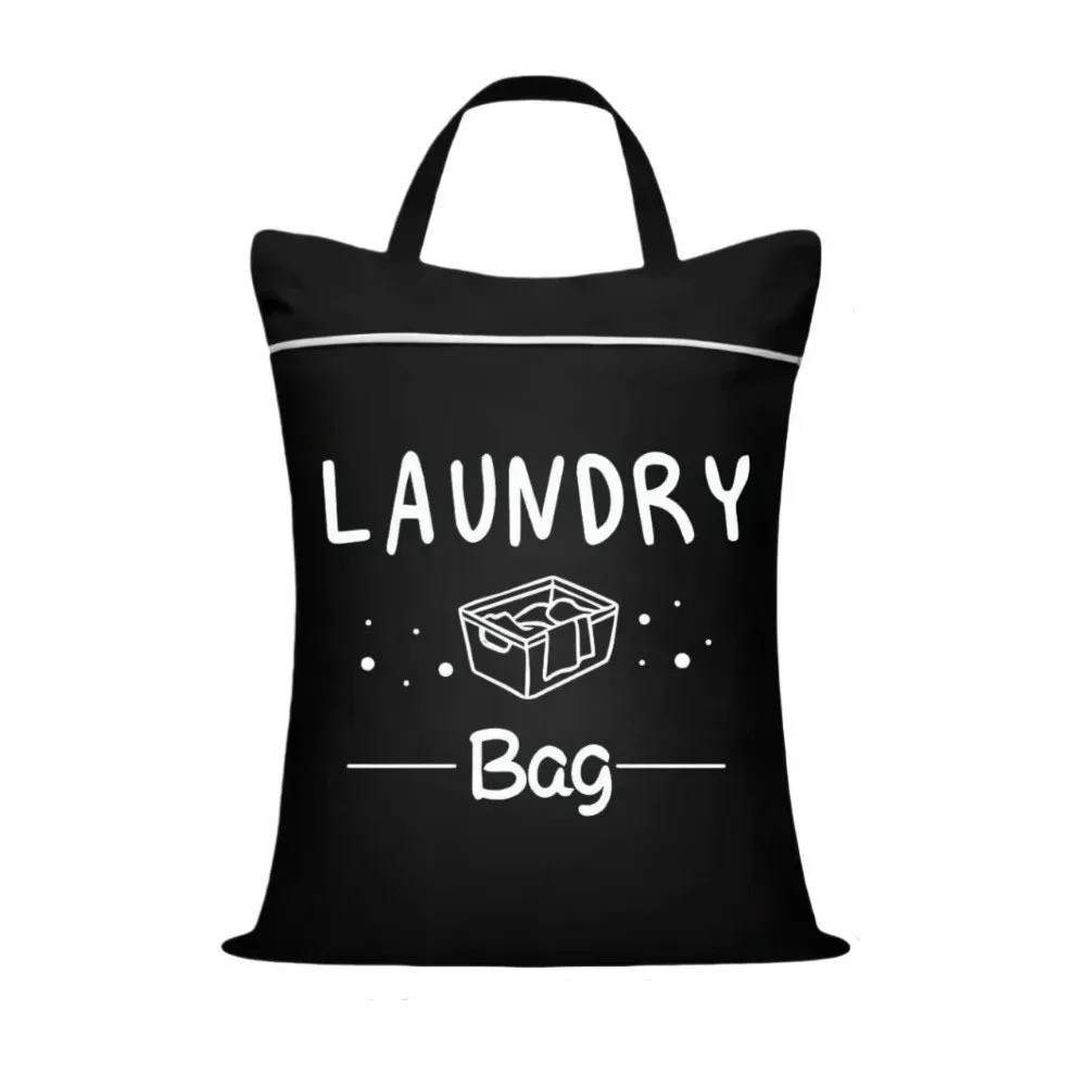 sac de rangement pour vêtements de voyage de couleur unie, imperméable, avec fermeture éclair, sac à linge de grande capacité, organisateur de vêtements en tissu oxford.