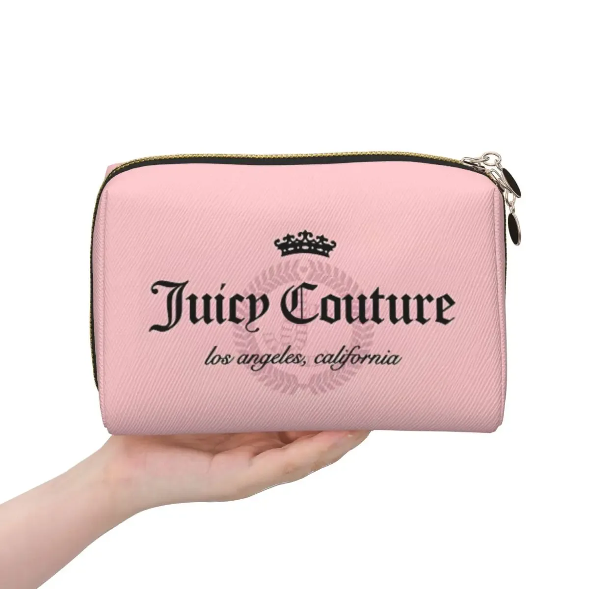 sac de maquillage j-juicy-c-couture, pochette à fermeture éclair, sacs cosmétiques de voyage, grand sac cosmétique portable en cuir pour femmes