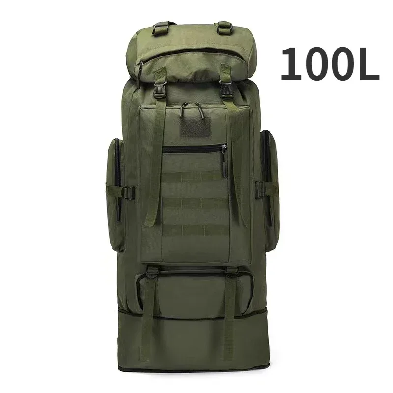80l/100l sac d'alpinisme sac d'escalade sacs à dos tactiques grand sac à dos en plein air randonnée camping sacs de voyage