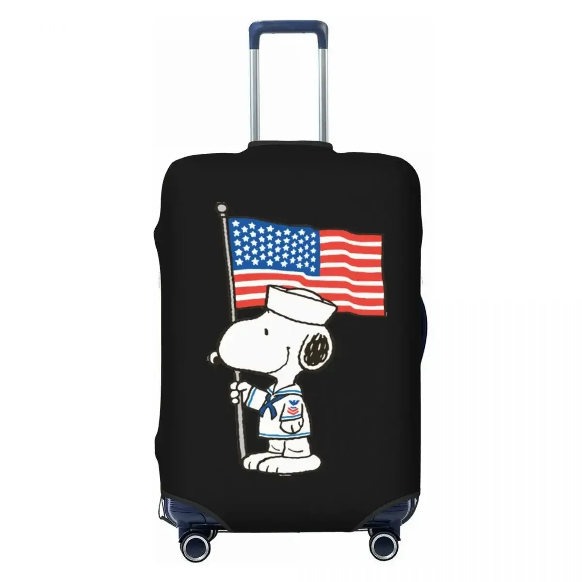 housse de bagage élastique 18-32 pouces, élégante, imprimé chiens mignons, durable, anti-poussière, anti-rayures, lavable, accessoire de protection pour voyage