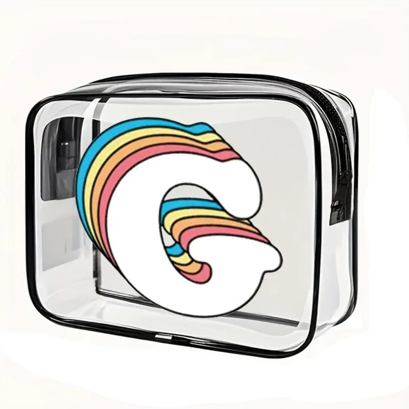 bouquet a-z sac de rangement de voyage sacs à cosmétiques étuis transparents imperméables en pvc sac de lavage en plastique à fermeture éclair de grande capacité portable
