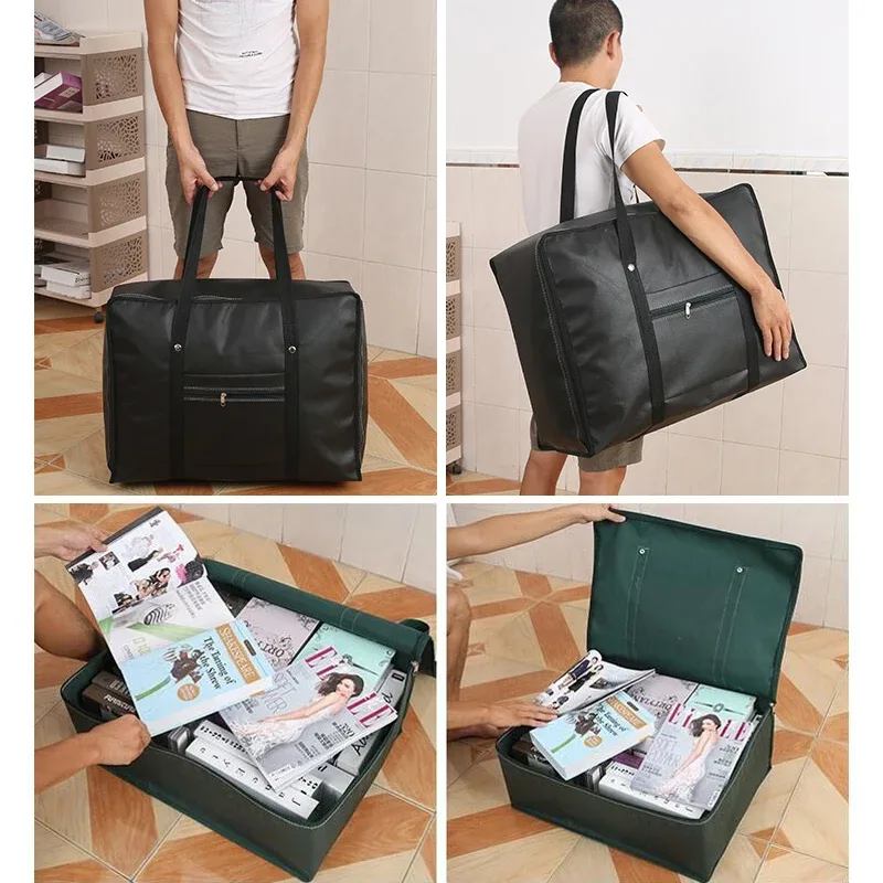nouveau sac de voyage épais portable, sacs de rangement de vêtements de grande capacité, sac de bagages pliable anti-poussière pour vêtements, grands sacs mobiles