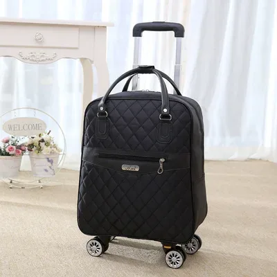 sac de voyage à roulettes pour femme, oxford, grande capacité, bagages à roulettes, valise