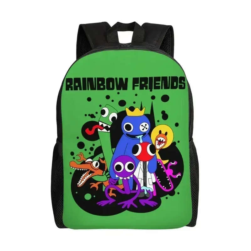 sac à dos de voyage personnalisé arc-en-ciel friends hug it out pour hommes et femmes, sac à livres pour ordinateur d'école, jeu vidéo, sacs de jour pour étudiants