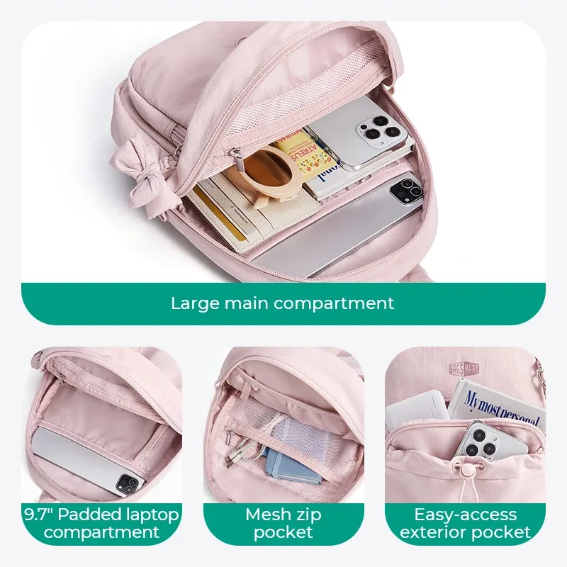 bagsmart sac à dos minimaliste loisirs mode femmes sacs à dos étanche voyage jour pack mignon garçons filles mini sac d'école