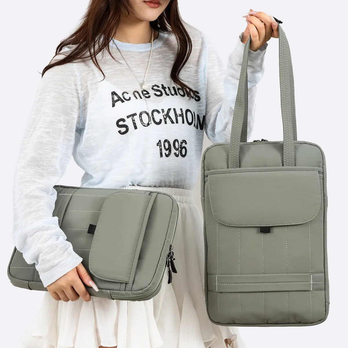 MacBook Air 13 pouces sac d'ordinateur 15 pouces M4 sac fourre-tout iPad Pro tablette sac de rangement mallette d'affaires Apple sac à bandoulière sac à main pour ordinateur portable 14 pouces