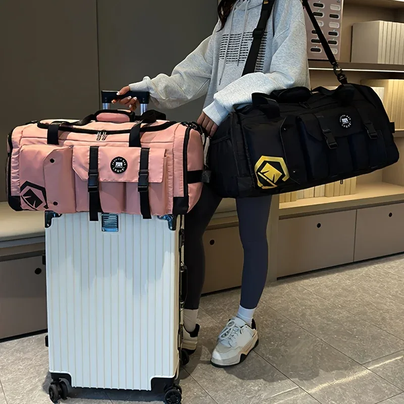 sac à dos de voyage de grande capacité, sac de sport avec compartiment séparé pour les affaires sèches et humides, compartiment indépendant pour les chaussures.