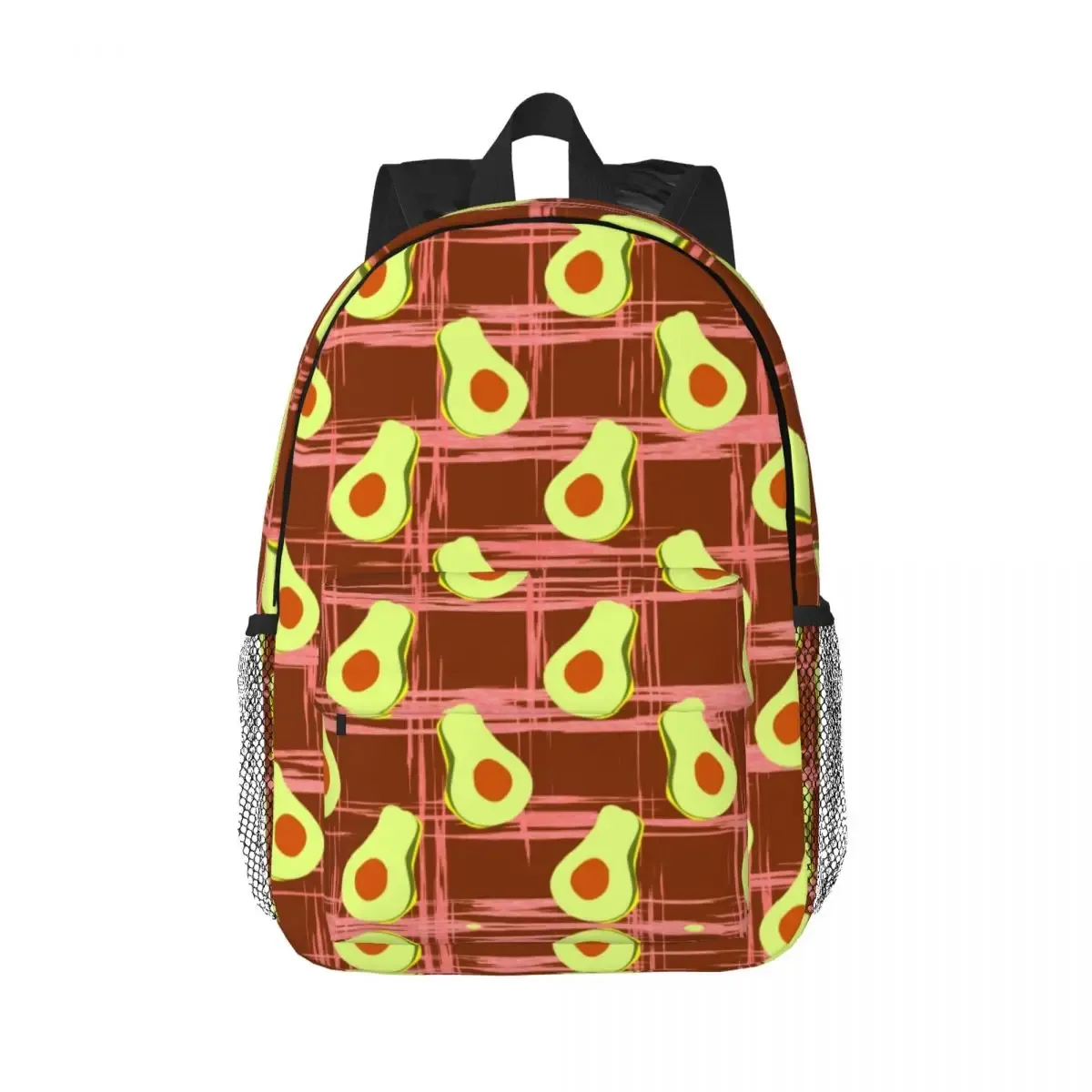 sac à dos à motif léopard avocat vert pour hommes et femmes, cartable pour étudiants, convient aux sacs pour ordinateur portable 15 pouces