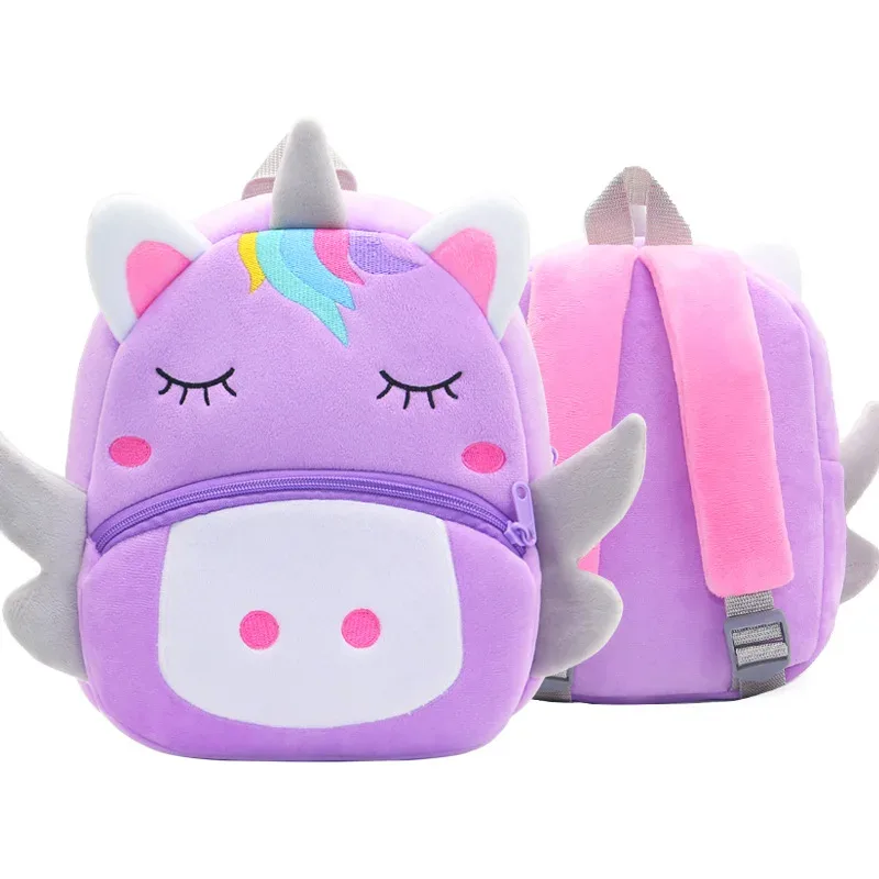 sacs à dos d'animaux de dessin animé 3d pour enfants, sac d'école en peluche douce pour enfants de la maternelle, cartables kawaii pour enfants, filles et garçons