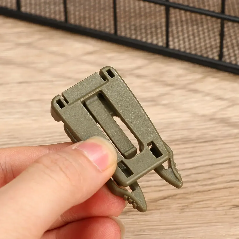 clip molle en plastique pour équipement de camping, boucle de sac de camping, sangle molle, boucle polyvalente, clip de sangle de sac à dos