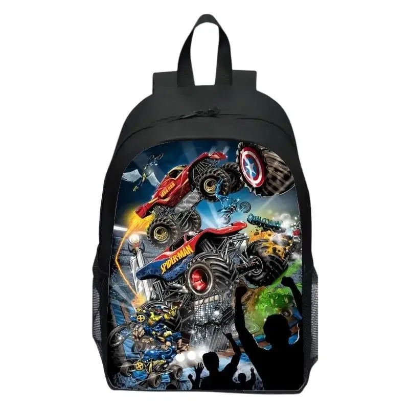 monster jam truck sac à dos pour enfants sac à dos d'école primaire sac à dos de maternelle étudiants masculins et féminins