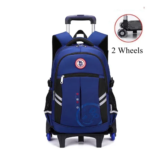 sacs de chariot d'école pour enfants sac à dos à roulettes pour garçons cartables à roulettes sacs de chariot de voyage pour garçons cartables 6 roues
