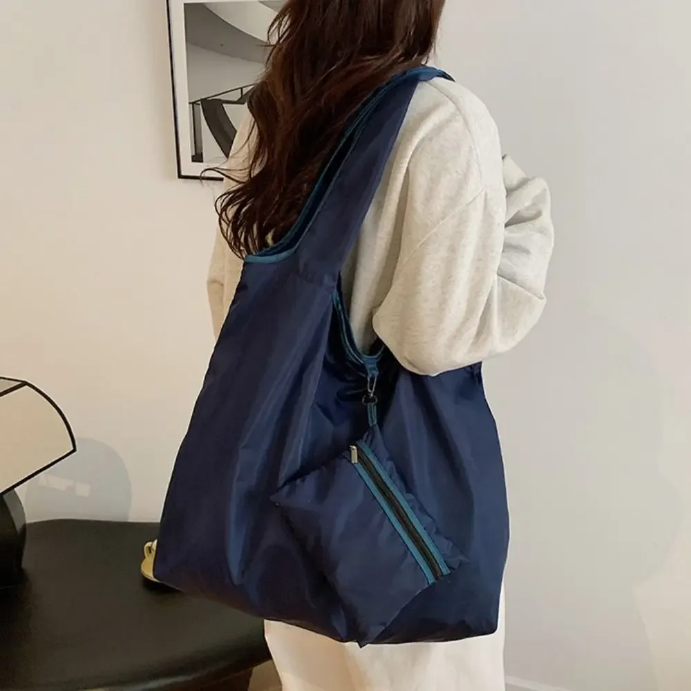 Sac à main pliable, sac de courses pliable, pochette d'épaule imperméable, sac écologique pliable, sac de rangement portable pour l'épicerie