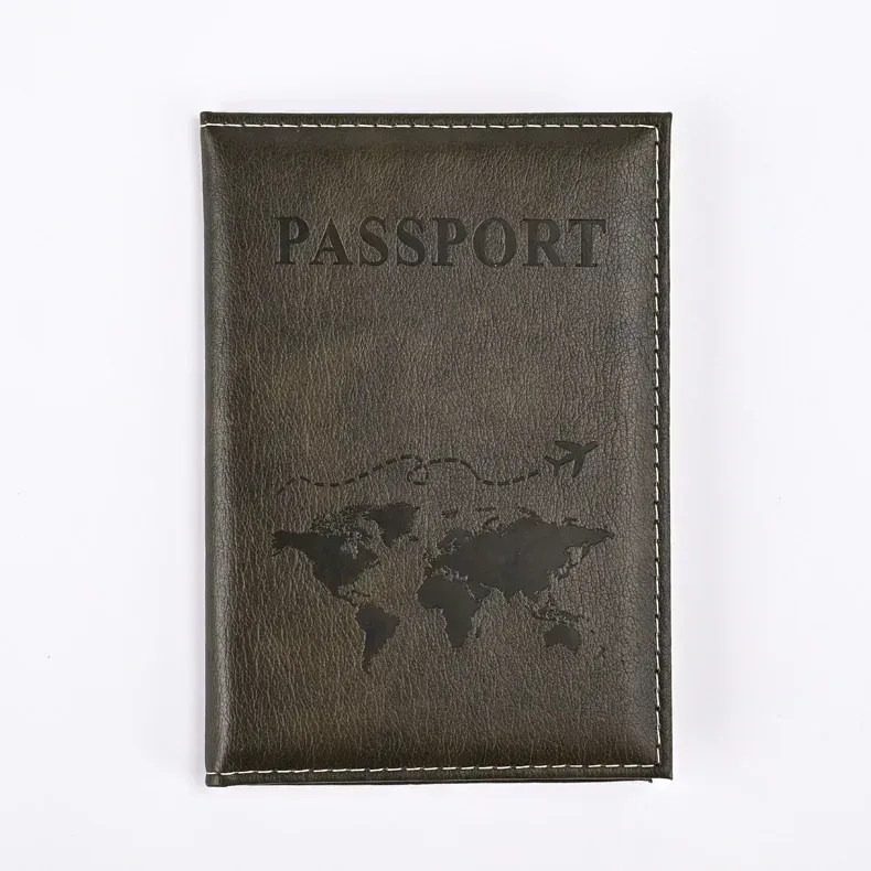 portefeuille de voyage en cuir pu pour passeport, organiseur de cartes, accessoires de voyage tendance pour femmes/hommes