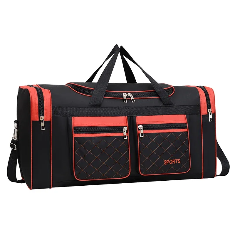 sac à bagages de grande capacité pour hommes – sac de voyage multi-poches avec fermeture à glissière, design pliable, idéal pour les vacances et le sport e