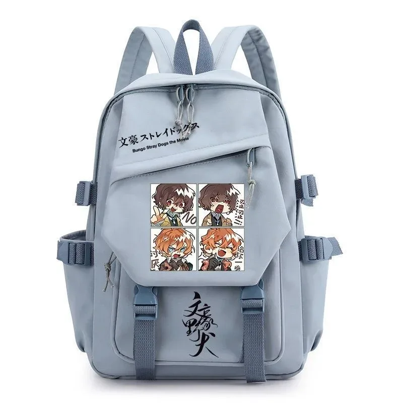 sac à dos anime bungo stray dogs cartoon, cartable pour adolescents, cartable pour hommes et femmes, mode cosplay, ordinateur portable, voyage en plein air, mochila