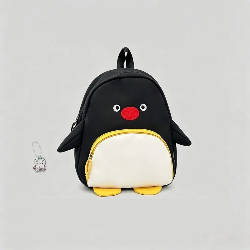 sac à dos mignon en forme de pingouin 3d pingu - sac à dos en nylon résistant à l'eau, sac léger pour ordinateur portable de 13 pouces, sac d'école kawaii pour femme