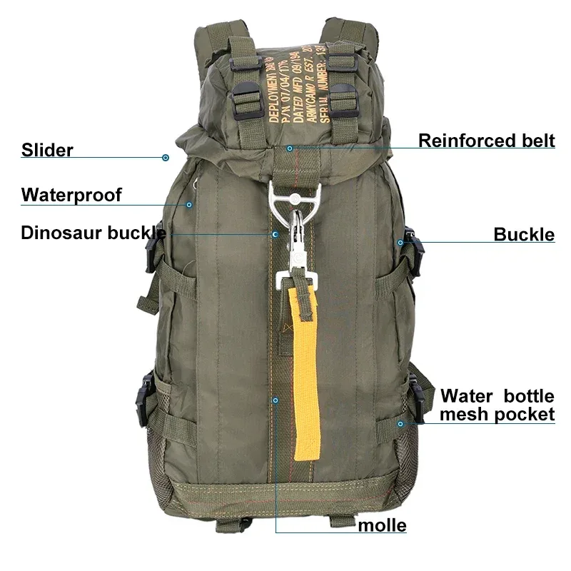 sac à dos tactique militaire, sac à dos militaire, camping randonnée, équipement d'escalade, sacs de voyage bushcraft, sacs à dos de sport durables