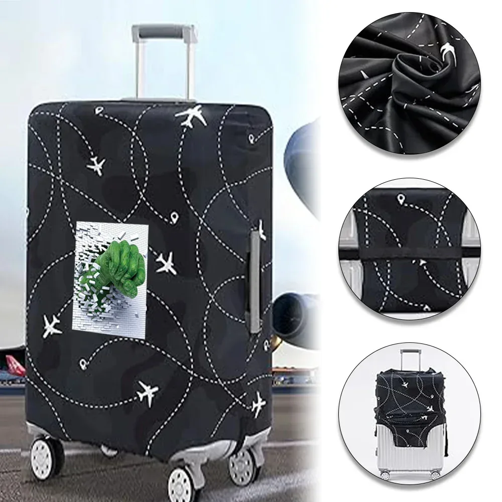 housse de protection pour bagages, housse de protection extensible anti-poussière pour bagages de 18 à 32 pouces, accessoires de voyage, série à motifs 3d