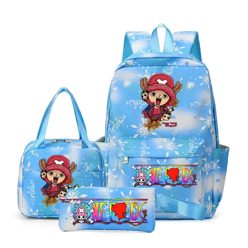 sacs à dos one piece pour femmes et hommes, sac d'école grande capacité, sac à dos imprimé, sac de voyage, sac à dos pour homme, mochila, lot de 3