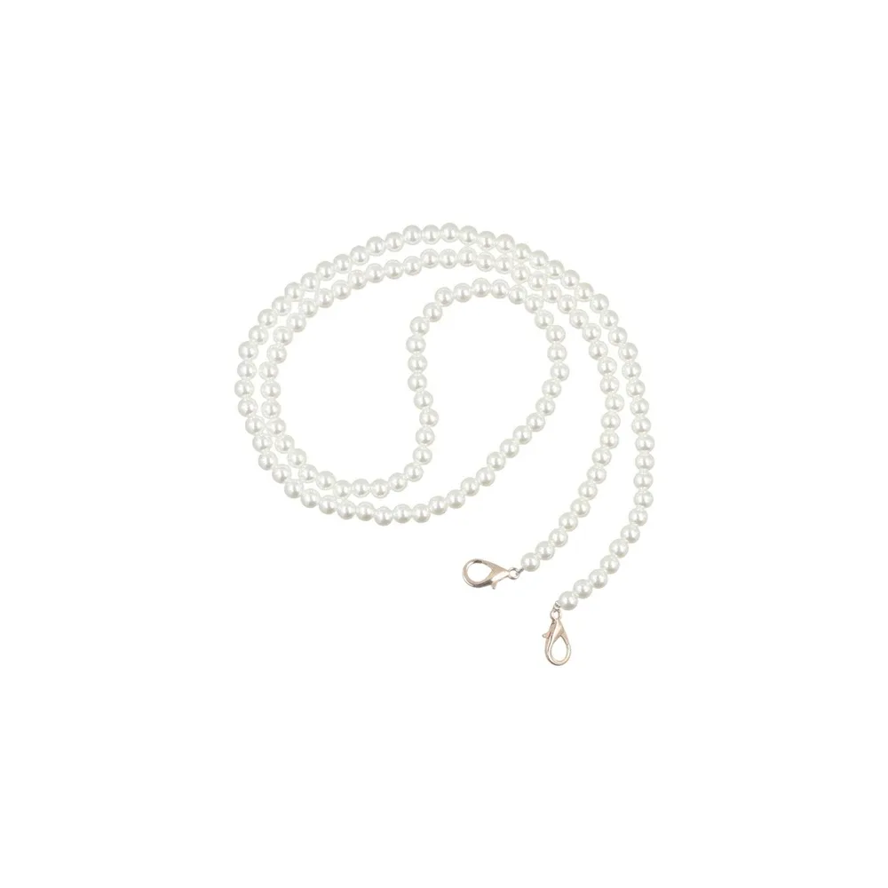 pièces de rechange portables pour sacs diy : longue bandoulière de sac en perles pour femme, chaîne de sac en perles, chaîne perlée pour sac fourre-tout, poignée de sac à main
