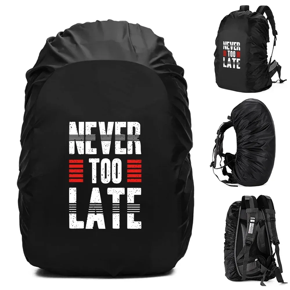 housse de pluie pour sac à dos, 20-70l, pour camping en plein air, randonnée, alpinisme, anti-poussière, imperméable, motif de phrase
