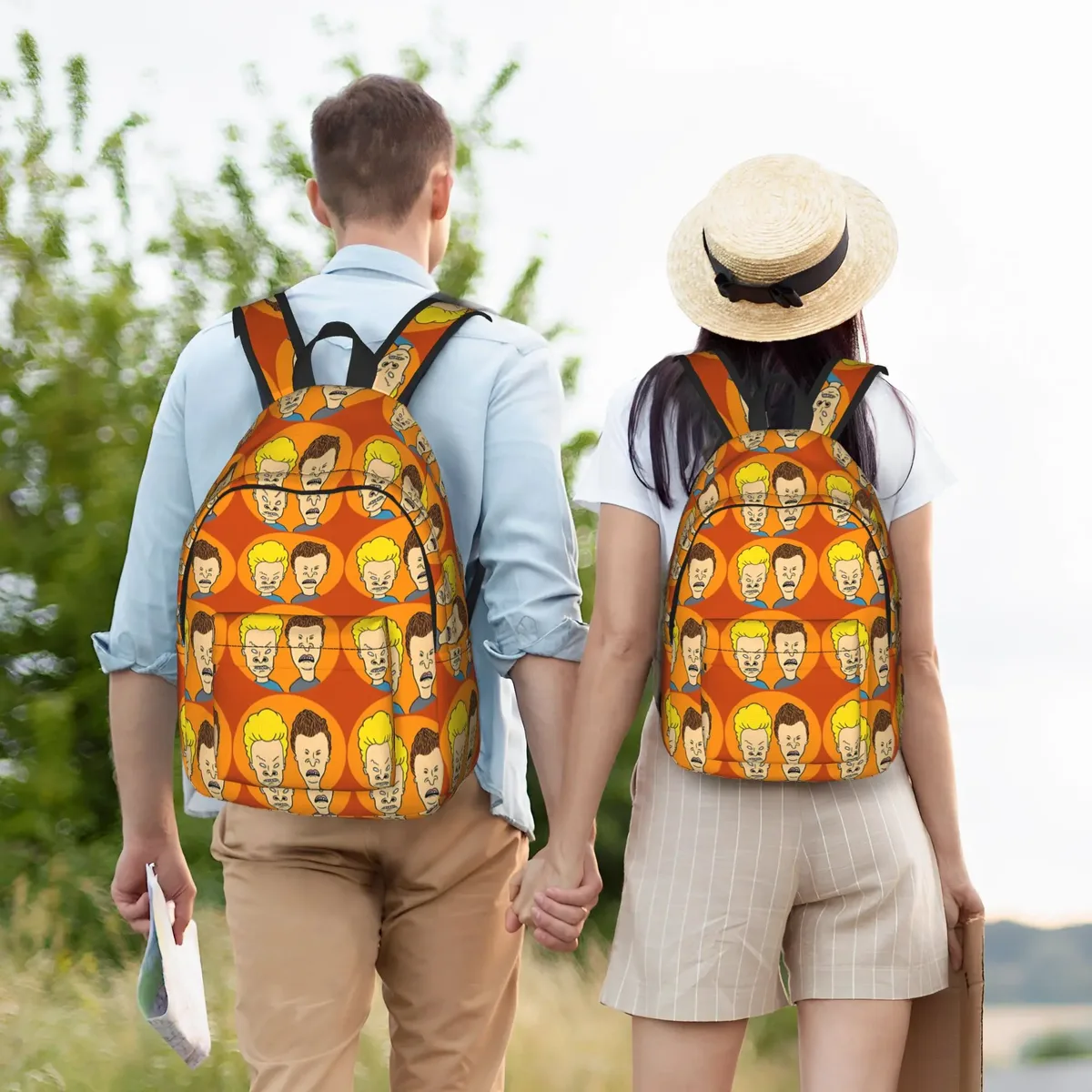 sac à dos portable vintage pour la rentrée scolaire, sac à dos d'animation beavis and butt head pour hommes et femmes, sac à dos pour ordinateur portable