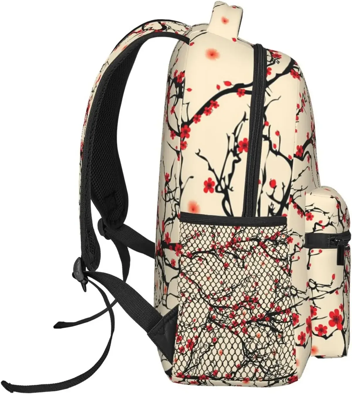 sac à dos décontracté à motif de fleurs sans fleurs japonaises, sac à dos pour ordinateur portable, sac à dos pour ordinateur avec poches, sac à dos pour le travail, les voyages d'affaires