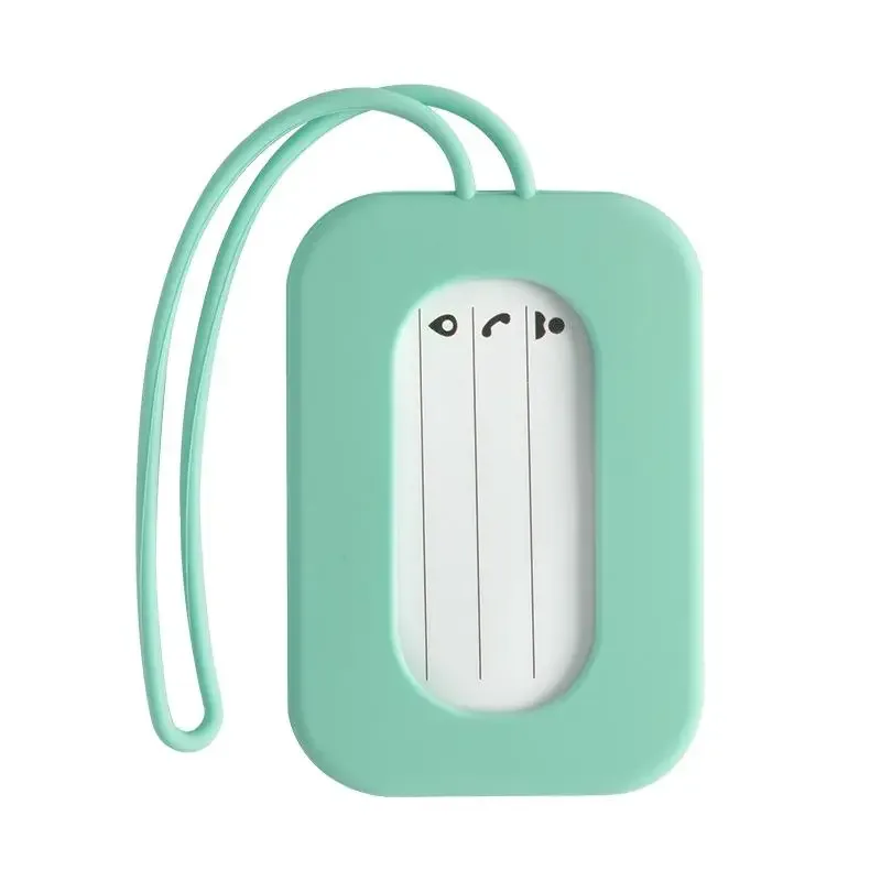 étiquette de bagage universelle en silicone souple avec cordon détachable – étiquette de bagage de voyage anti-perte, étiquette d'identification de valise