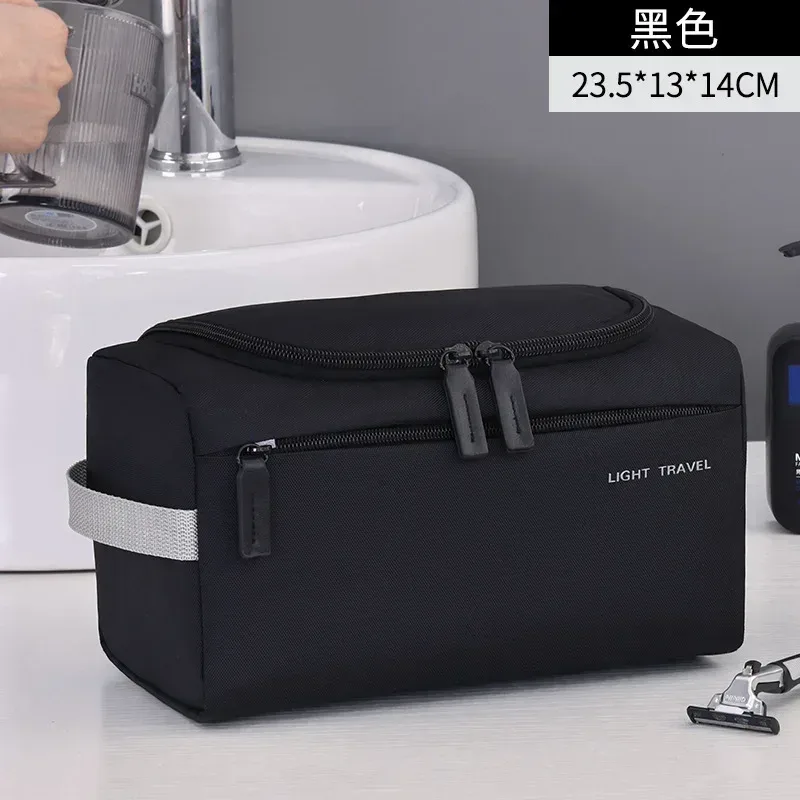 nouvelle trousse de toilette portable, ensemble de 3 pièces, essentiel pour les voyages, trousse de maquillage multifonctionnelle pour hommes, organisateur de cosmétiques, sac de rangement étanche