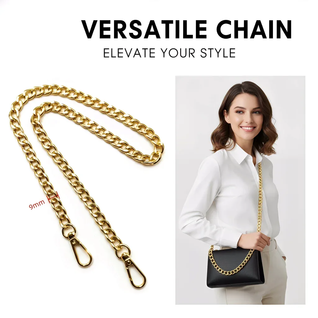 chaîne en métal polyvalente pour sac à bandoulière, sac de poignet portable, sangle de remplacement, accessoires de bagage, décoration