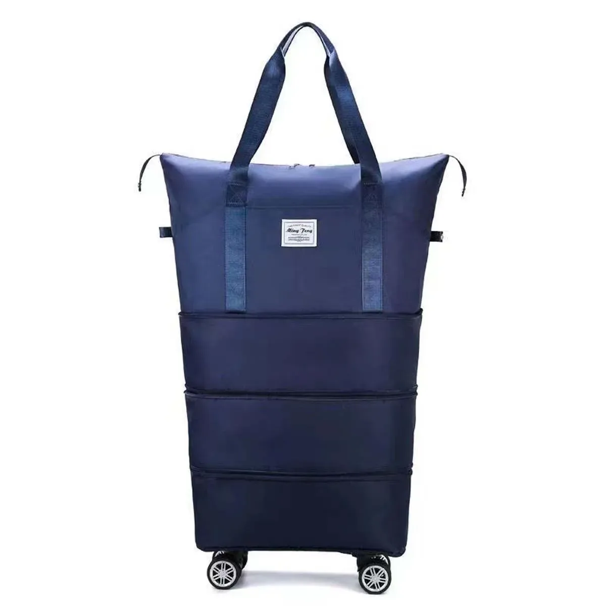 sac de voyage à roulettes universel, sac de rangement de grande capacité, séparation sèche et humide, sac à main d'extension double couche surdimensionné pour maternité