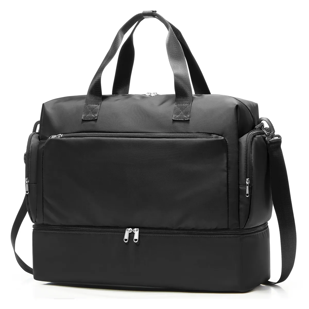 sac de voyage pour homme avec compartiment à chaussures et compartiment pour vêtements mouillés, grande capacité, léger, imperméable, sac de voyage à main, sac de sport