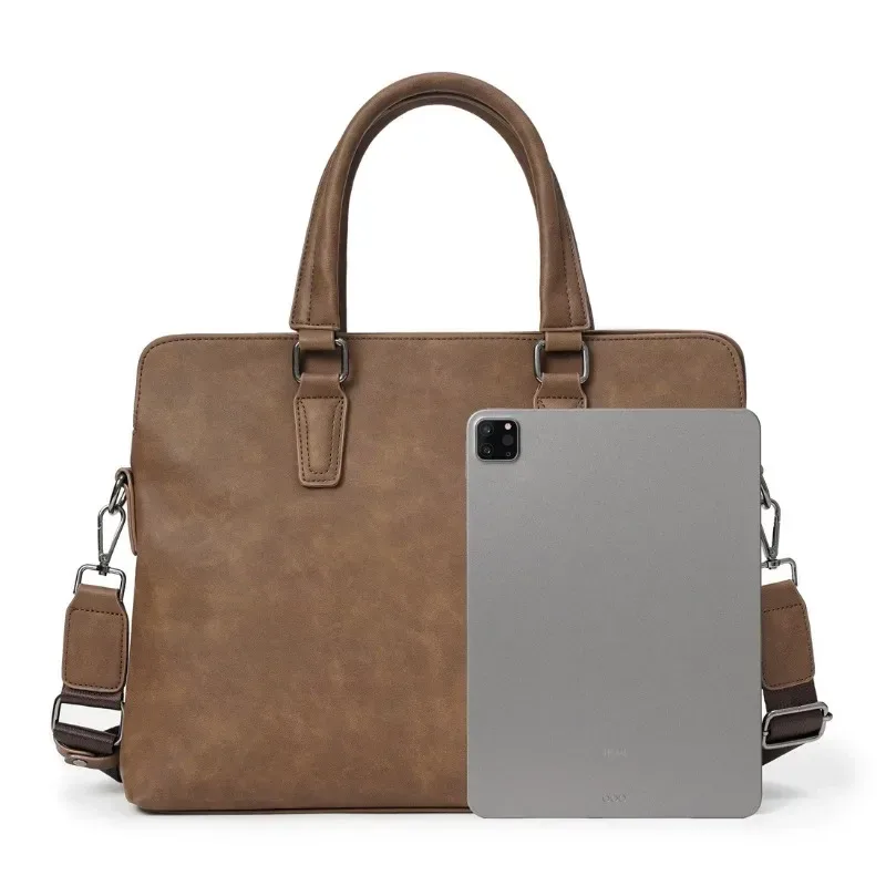 sacs à main vintage pour hommes, sacoche d'affaires pour ordinateur portable, sac à bandoulière tendance avec poignée supérieure et sacs bandoulière
