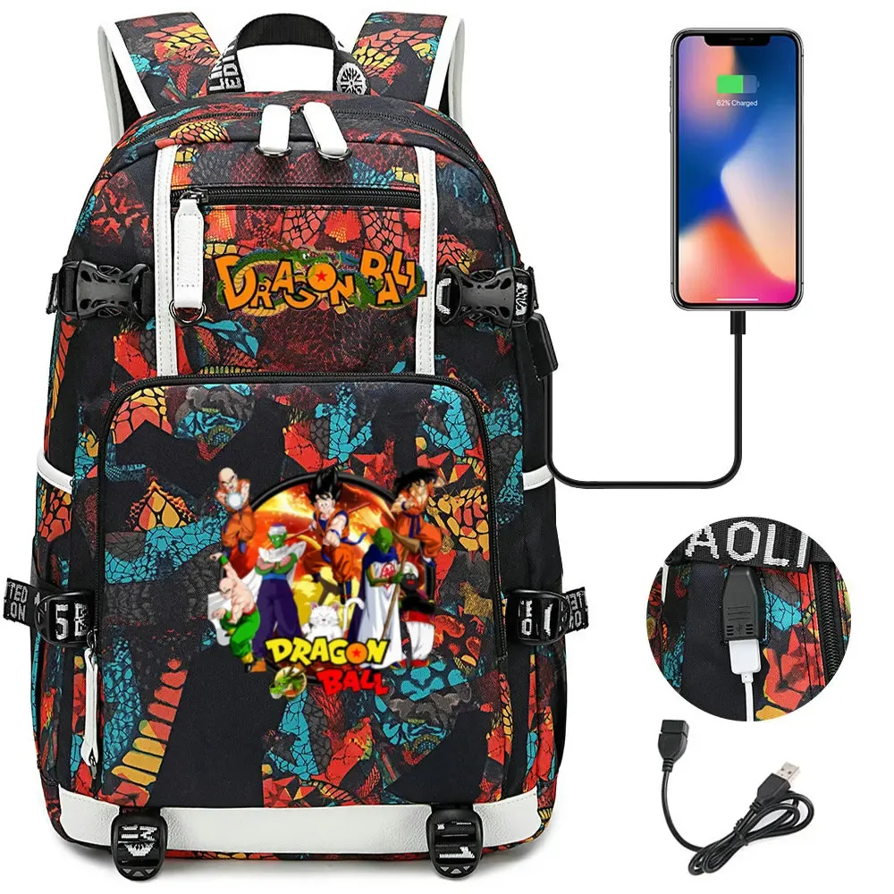 sac à dos camouflage dragon ball - sac d'école grande capacité pour étudiants, sac à dos pour enfants, sac de voyage en plein air pour garçons