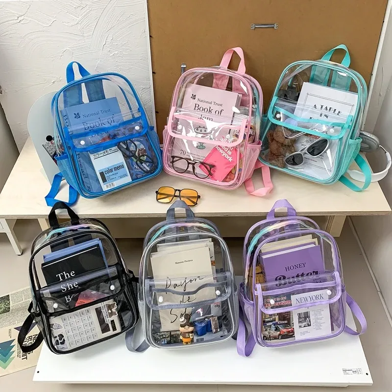 nouveaux sacs à dos transparents exquis et tendance 2026 en pu imperméable et durable pour les trajets quotidiens – sacs à dos polyvalents pour étudiants