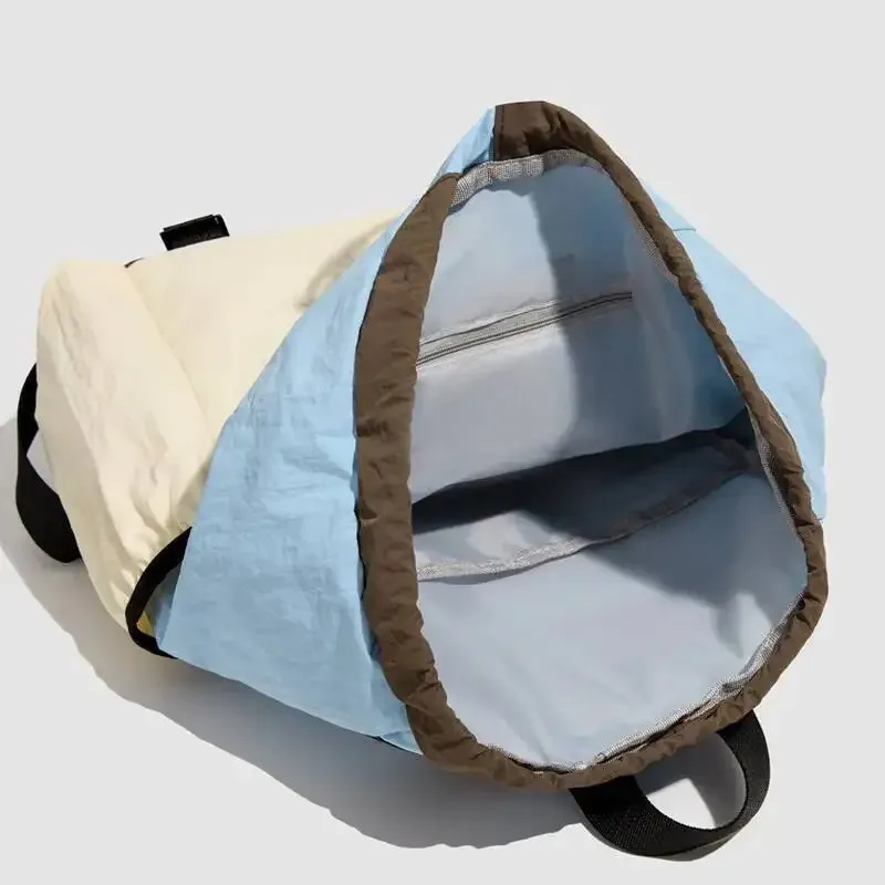 sacs à bandoulière polyvalents de grande capacité avec fermeture à cordon de serrage, bloc de couleurs, sac à dos décontracté à la mode pour hommes et femmes, offre spéciale