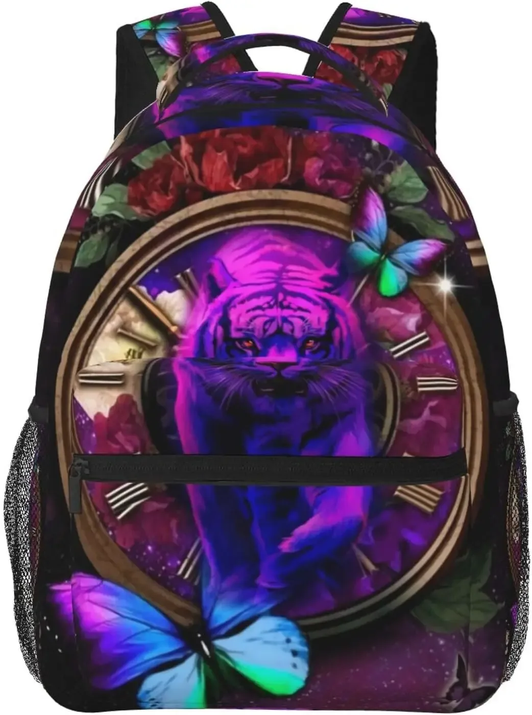 cool tiger sac à dos imprimé léopard pour hommes et femmes, sac à livres, sac pour ordinateur portable, sacs initiés, voyage, randonnée, camping, sac à dos