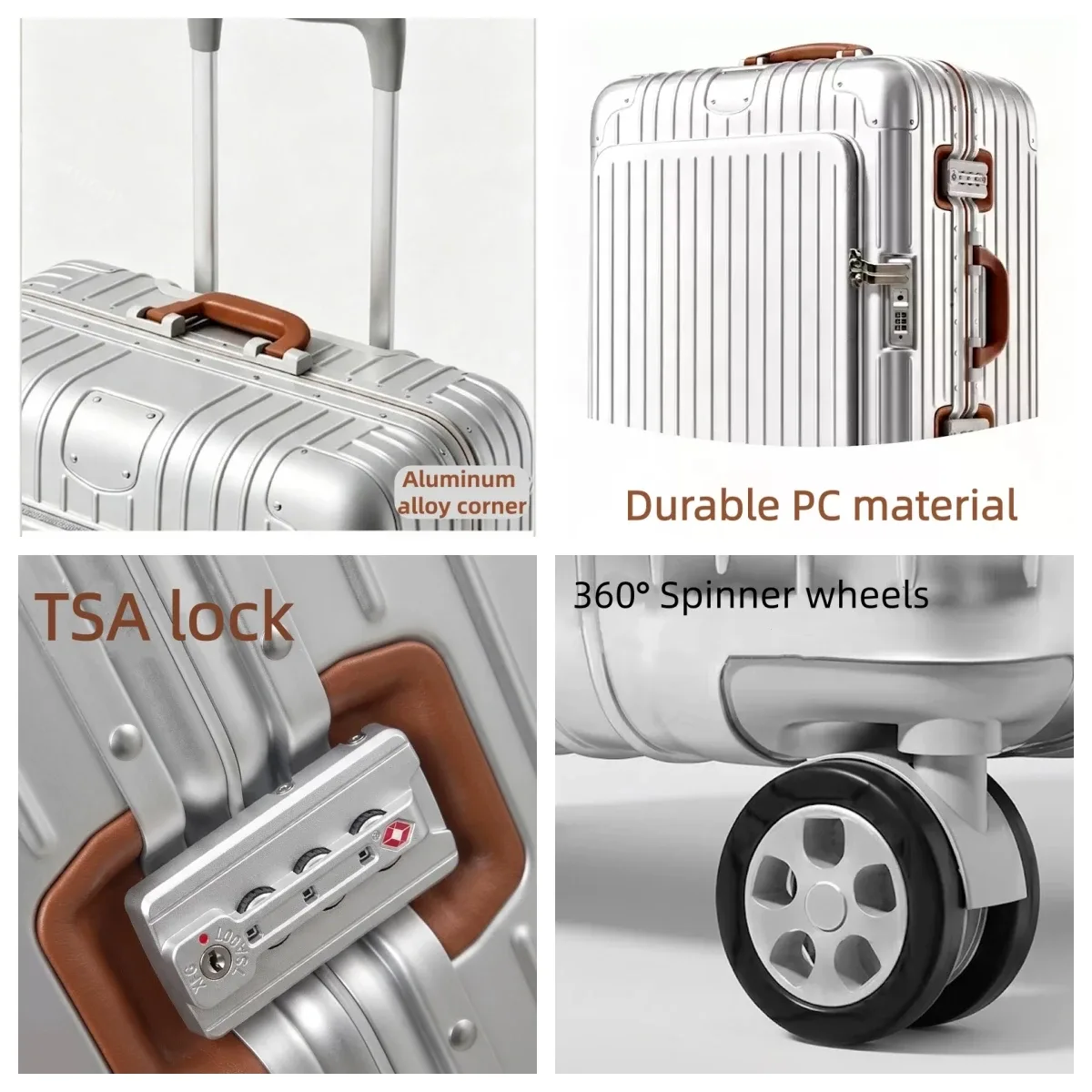 valise cabine 20 pouces avec poche avant, bagage à roulettes 24/28 pouces avec poche latérale, valise de voyage à roulettes avec serrure tsa