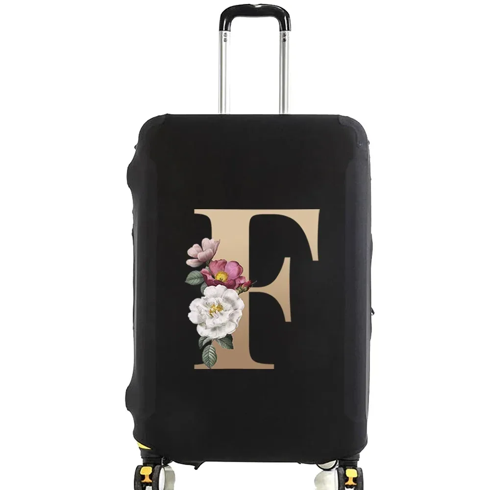 housse de protection pour valise de voyage, housse de protection élastique épaisse pour bagages de 18 à 28 pouces, étui de sac de voyage pour bagages, lettre dorée imprimée