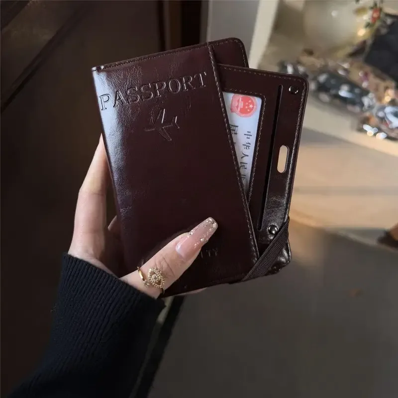 housse de passeport multifonctionnelle en cuir, porte-passeport, organisateur de documents de voyage, fente pour cartes et billets, pour hommes et femmes, voyage