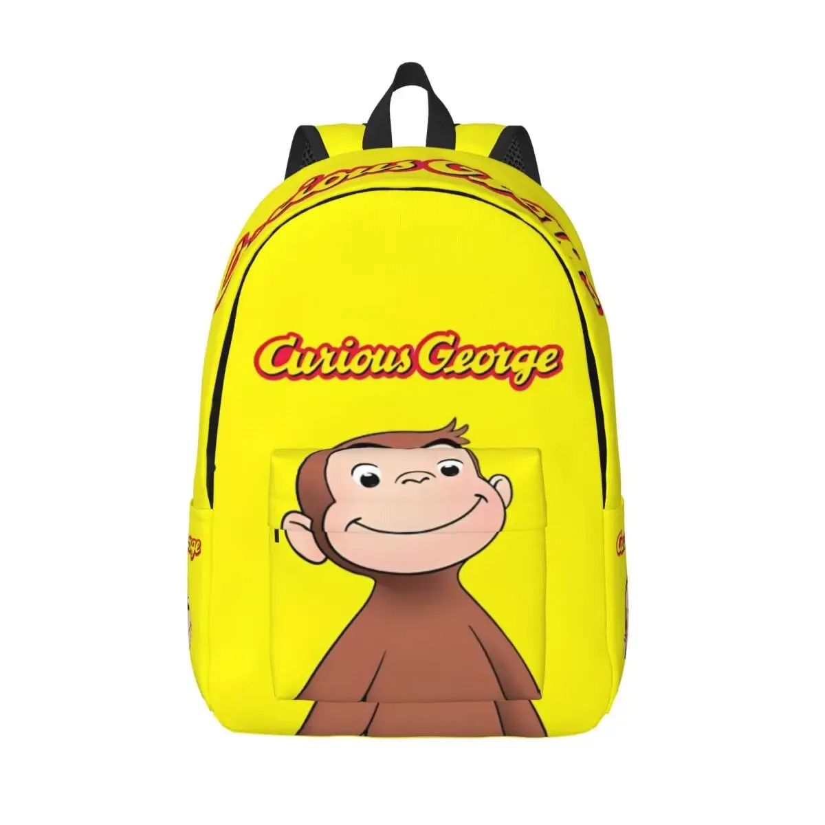 curious george monkey cartoon sac à dos pour hommes et femmes, décontracté, étudiant, travail, sac à dos, série tv, ordinateur portable, initié, extérieur