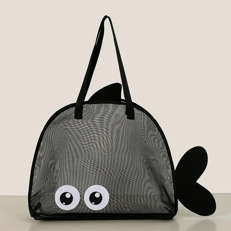 sac de plage en filet mignon pour jouets de sable, grande capacité, portable, sac de rangement pour femmes, pour la plage et les voyages, 46,5*40cm