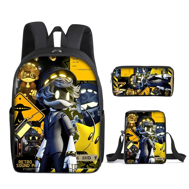 populaire jeune nouveauté meurtre drones impression 3d 3 pièces/ensemble étudiant sacs de voyage sac à dos pour ordinateur portable sac à dos sac à bandoulière trousse à crayons
