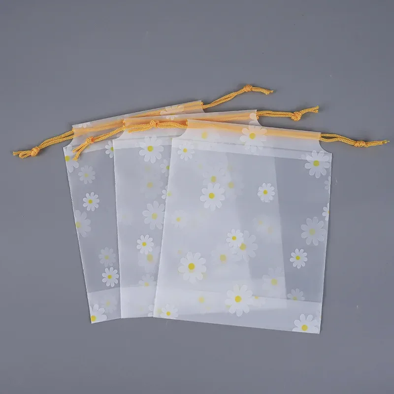 Sac de rangement transparent imperméable à cordon en plastique pour cosmétiques, serviettes et chaussettes, idéal pour la salle de bain et la plage - Lot de 10