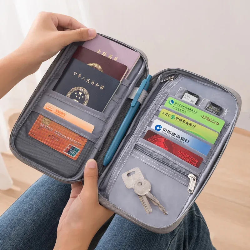 porte-passeport familial pour femmes, organiseur de documents de voyage, porte-cartes de crédit imperméable