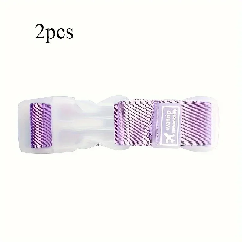 sangle de bagage en nylon colorée, 2 pièces, ceinture de valise de voyage réglable avec boucle de déverrouillage, facile à transporter, pratique pour la voiture